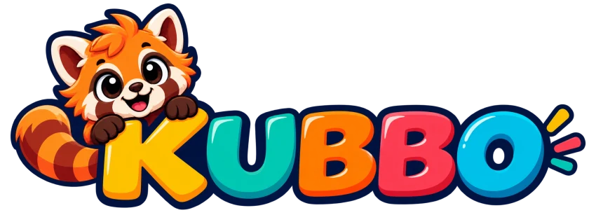 KUBBO com mascote panda-vermelho