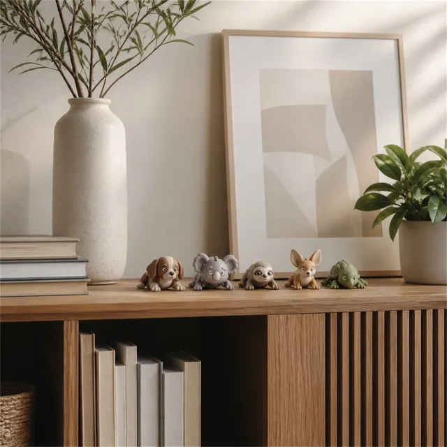 ✨ Bambu Coala Articulado Colecionável Bambu transforma qualquer toque em movimento. Seu corpo articulado acompanha...