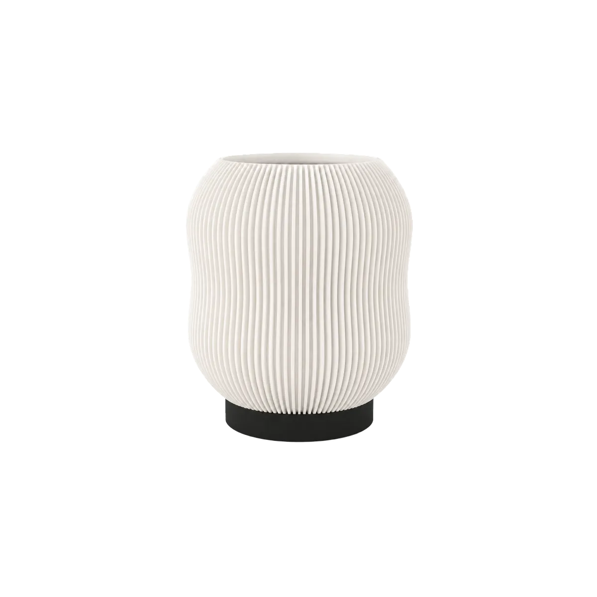 Luminária de Mesa Nicole Estilo Lanterna com Ondas Verticais — foto 3