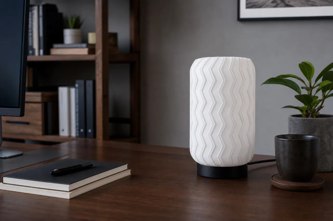 Luminária de Mesa Yasmin com Textura Zigzag — foto 8