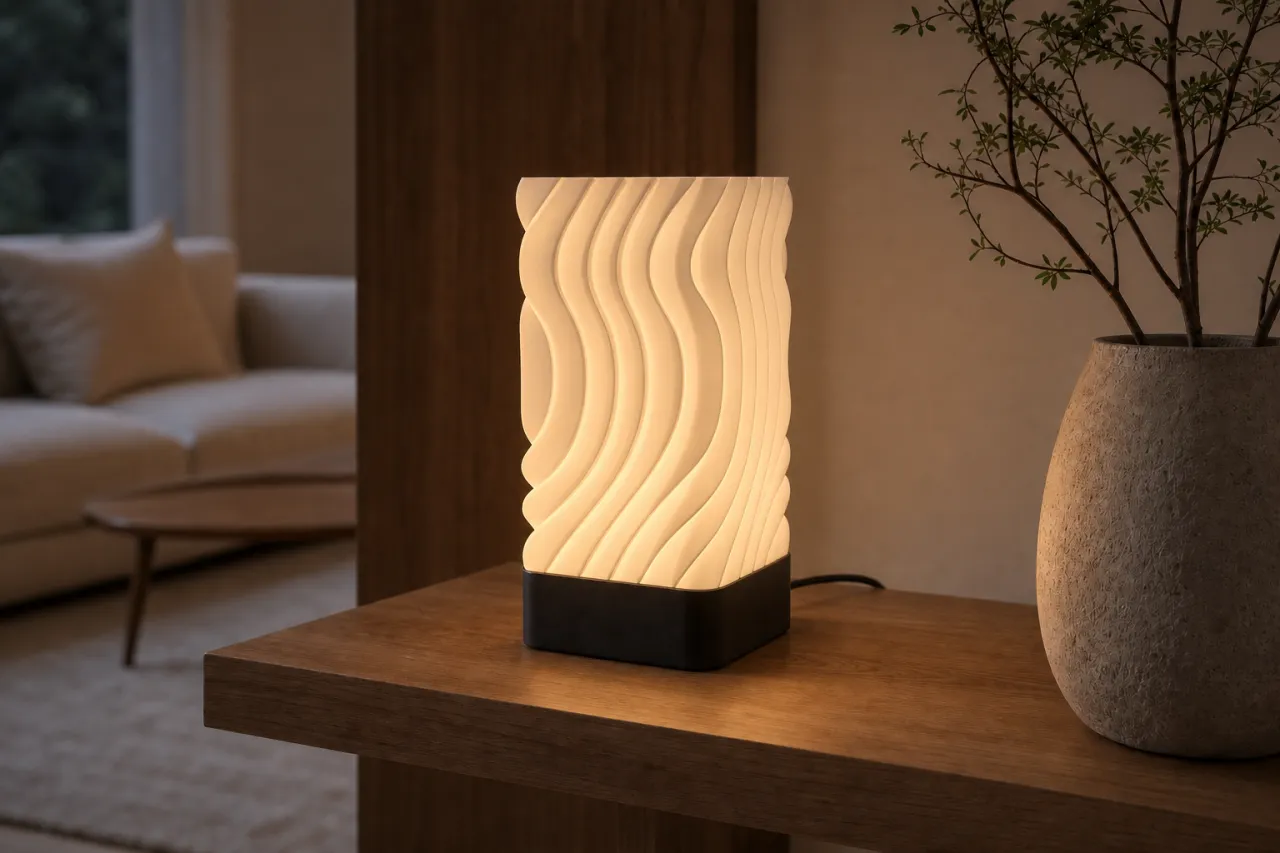 Luminária de Mesa Eduarda com Ondas Verticais — foto 9