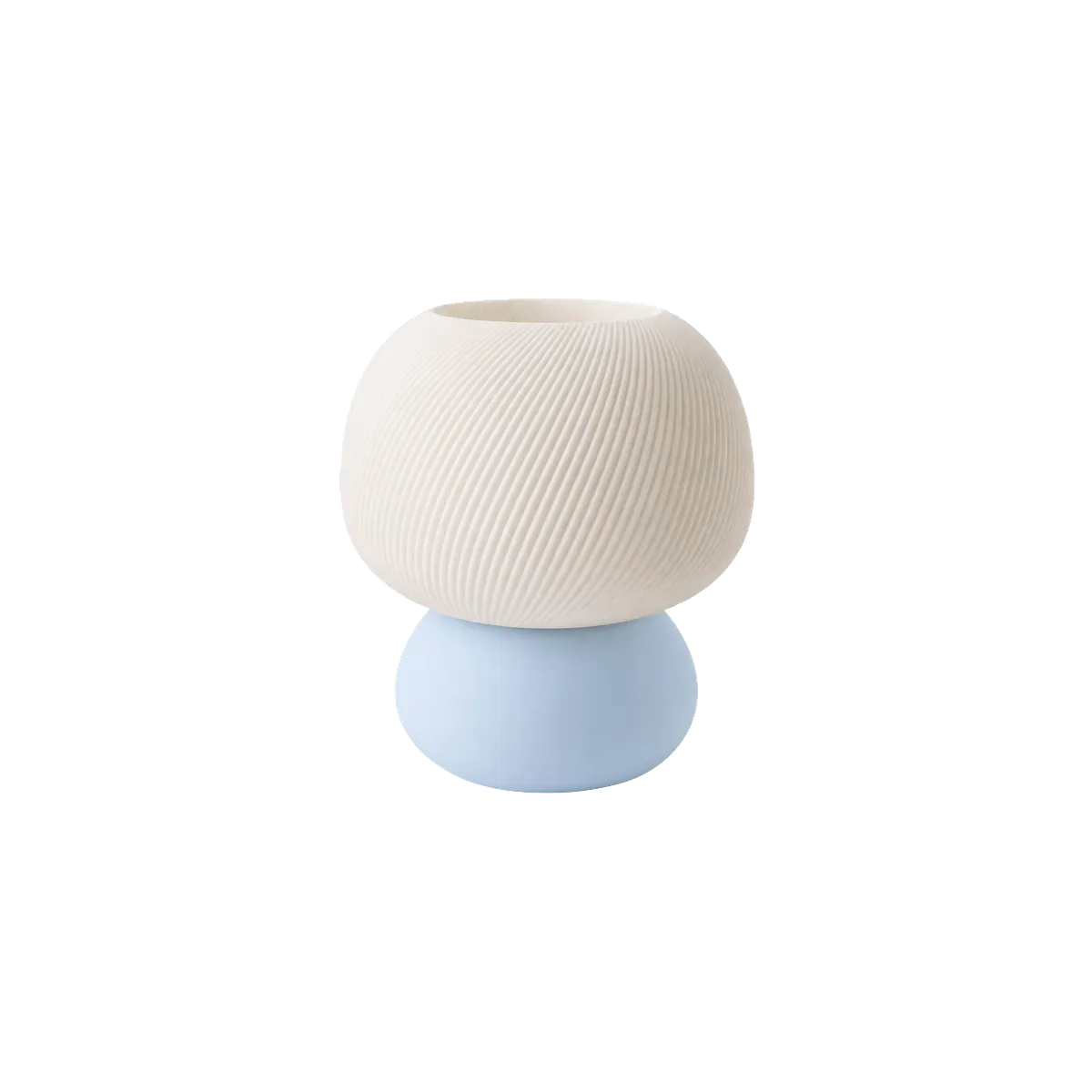 Luminária de Mesa Valentina – Forma Orgânica com Textura Espiral