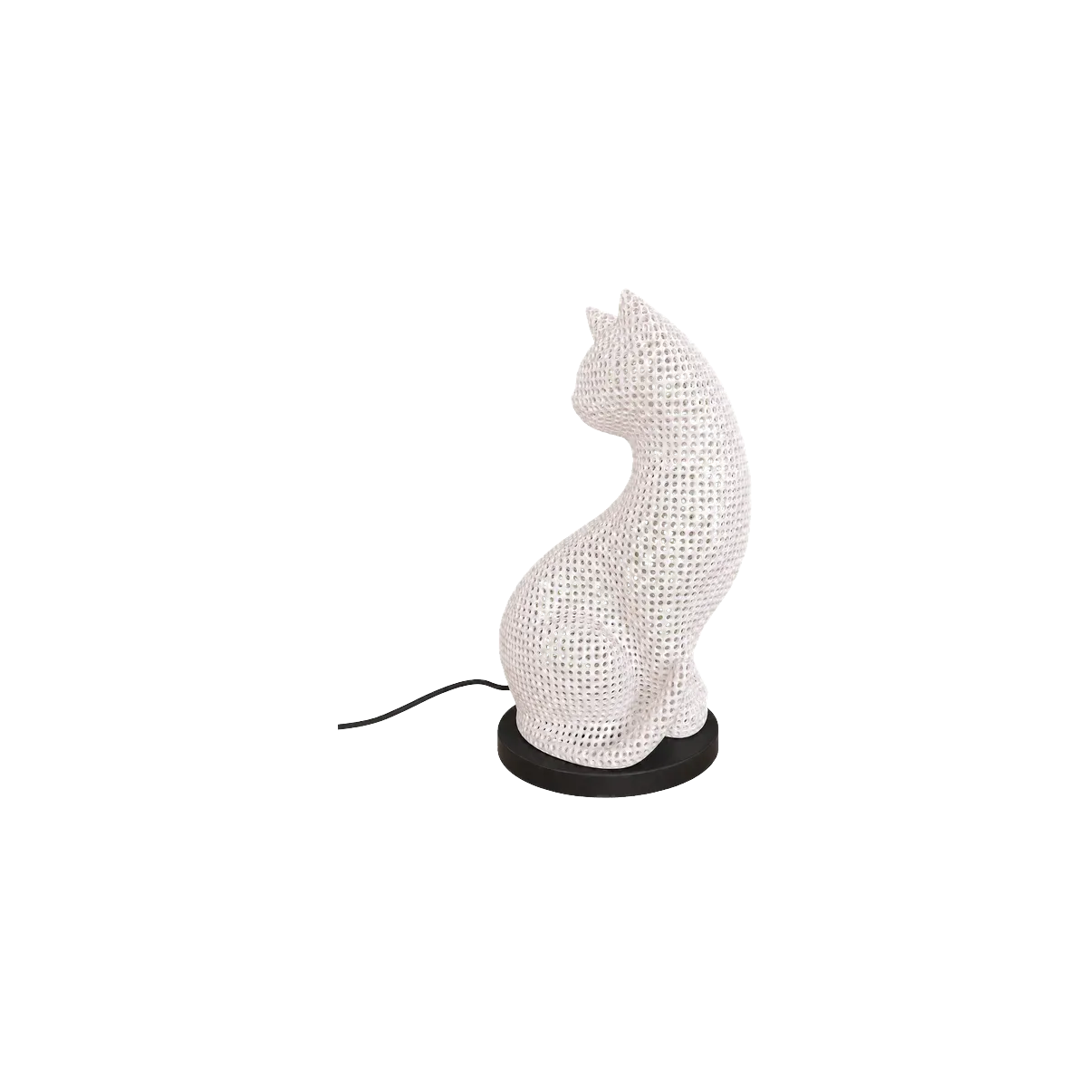 Luminária de Mesa Emília – Escultura de Gato Iluminada — foto 3