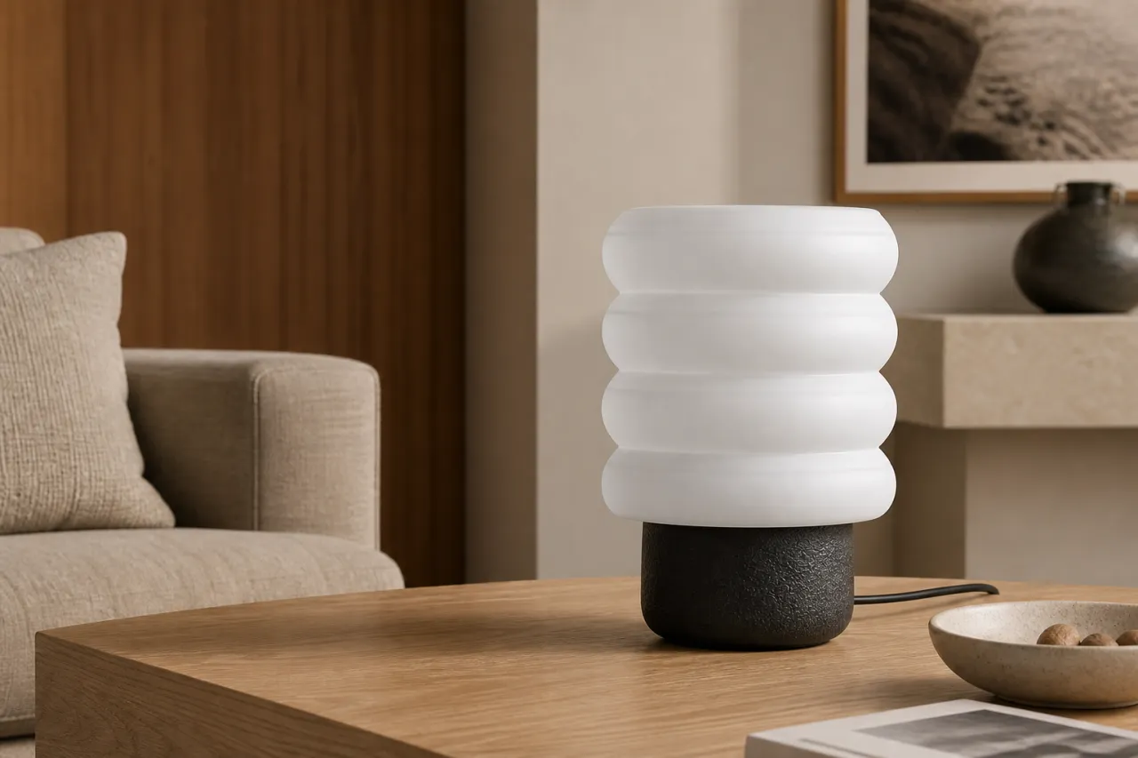 Luminária de Mesa Cássia com Design Ondulado — foto 8