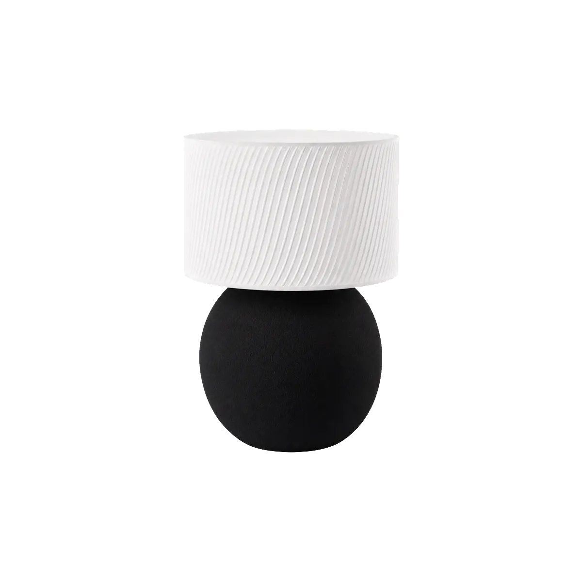 Luminária de Mesa Lívia – Base Orgânica e Cúpula Ondulada — foto 3