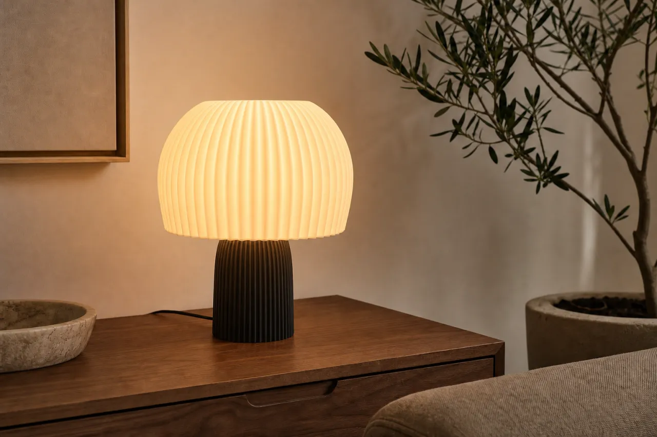 Luminária de Mesa Fernanda com Cúpula Cogumelo — foto 9