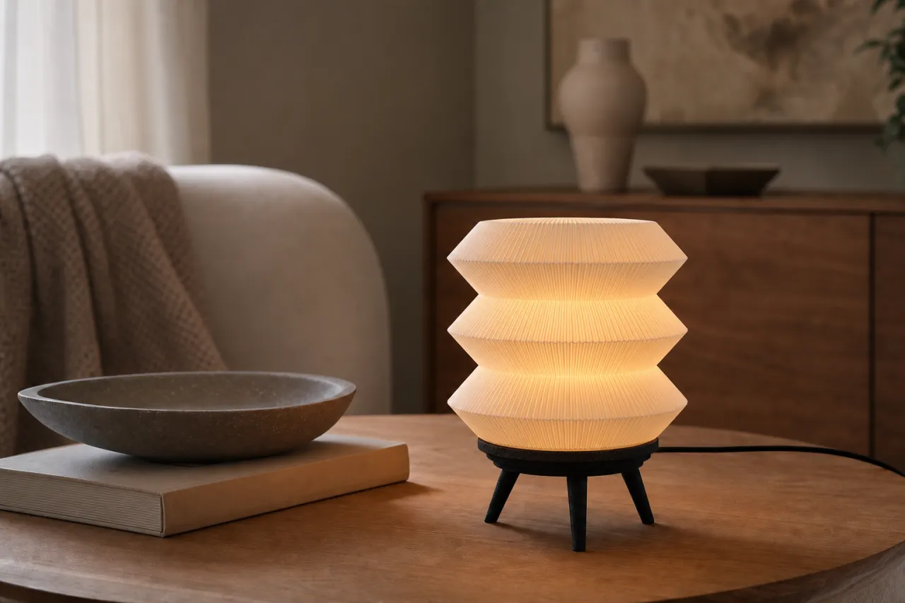 Luminária de Mesa Ingrid com Camadas Geométricas — foto 9