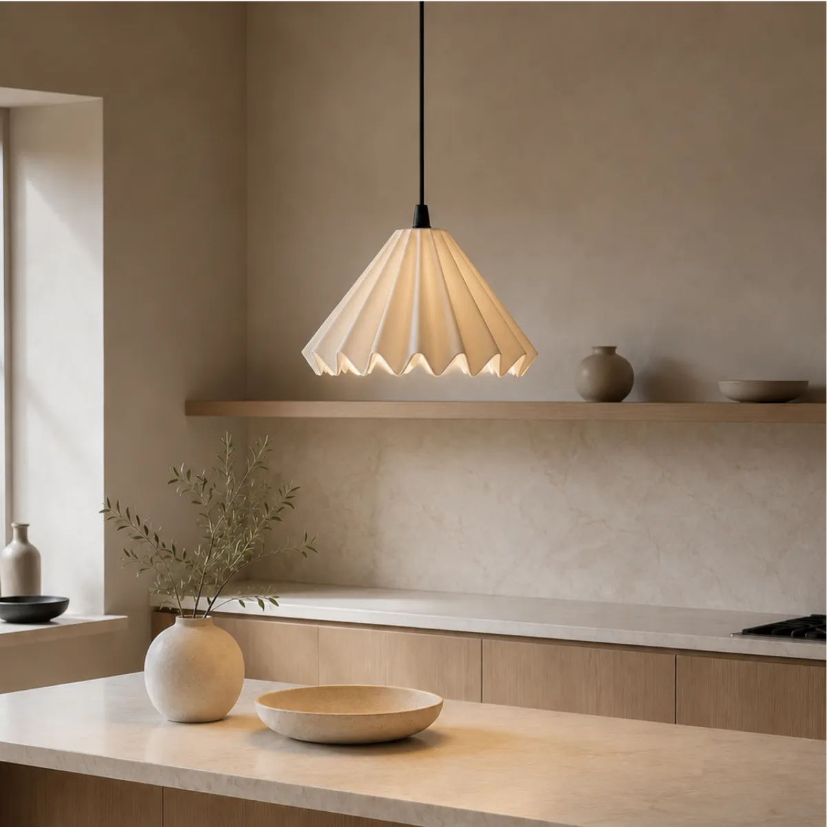 Luminária Pendente Carina Artesanal com Design Ondulado — foto 8