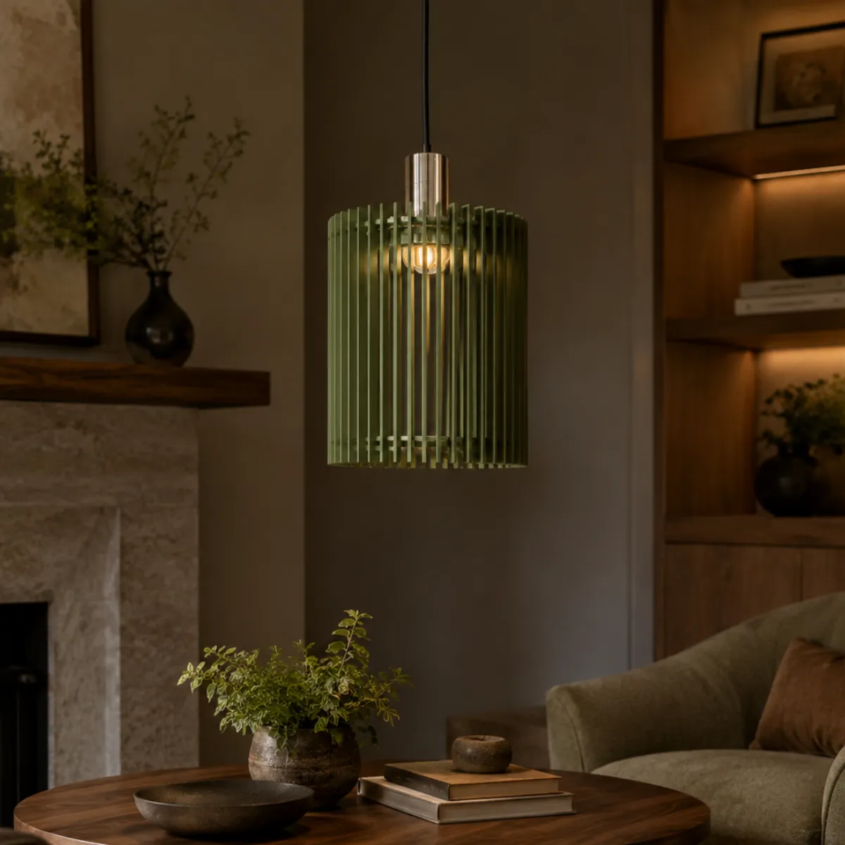 Luminária Pendente Júlia Artesanal com Design Ripado — foto 8
