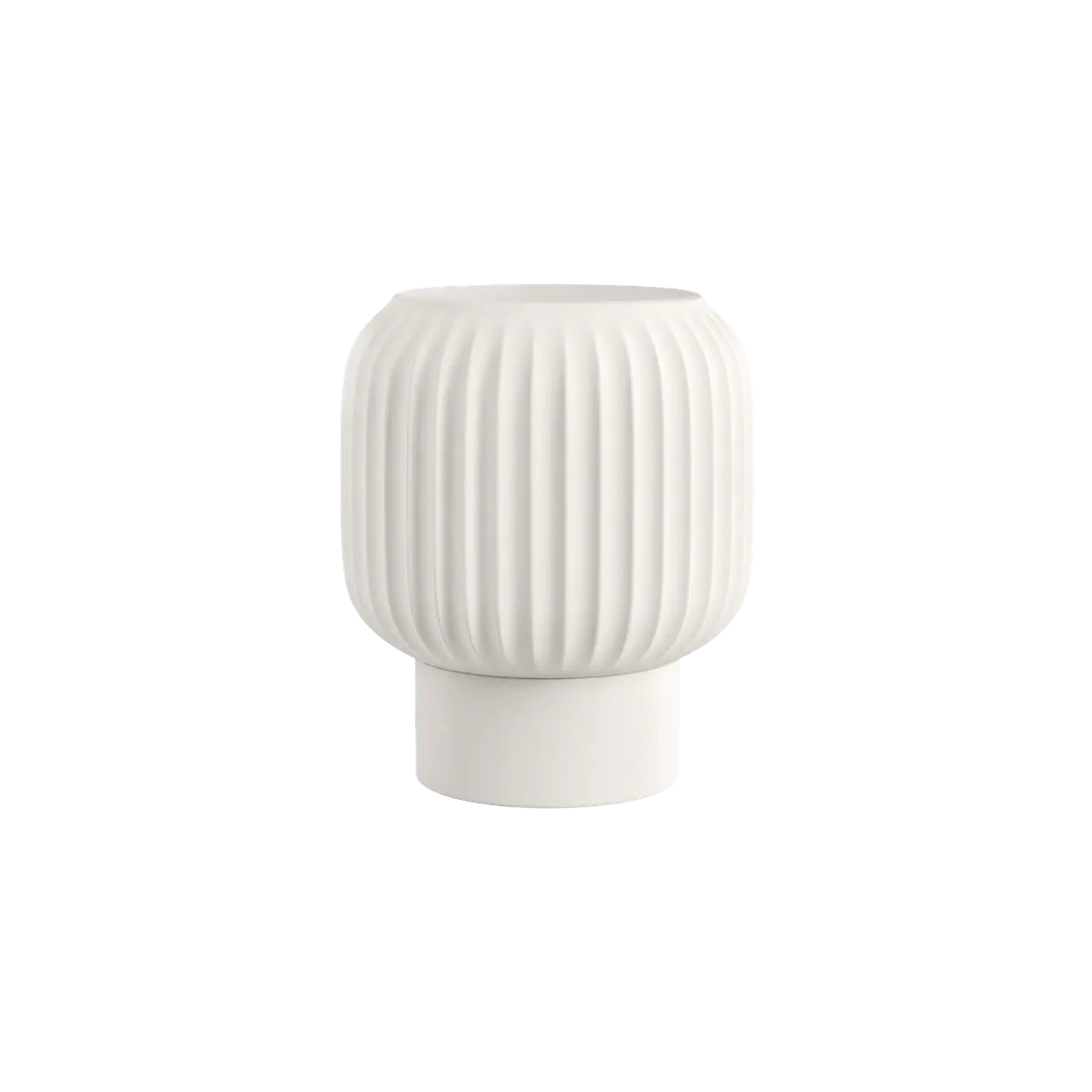 Luminária de Mesa Camila – Forma Arredondada com Cúpula Canelada