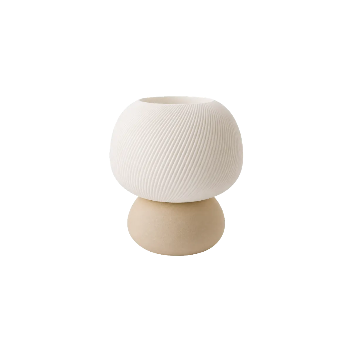 Luminária de Mesa Valentina – Forma Orgânica com Textura Espiral — foto 5