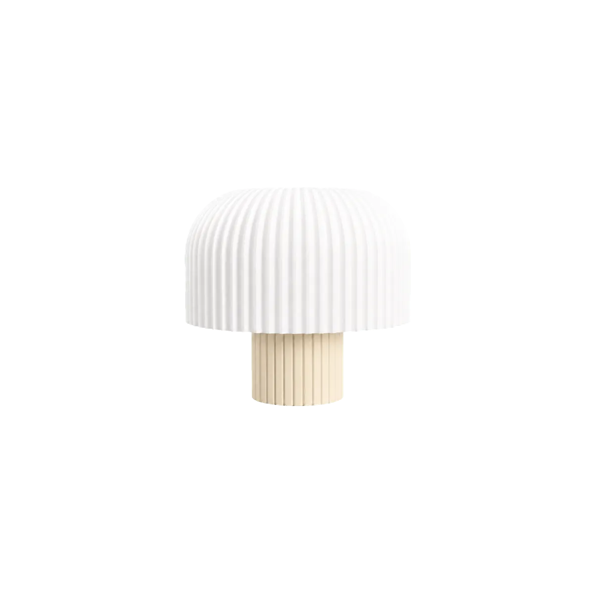Luminária de Mesa Beatriz com Cúpula Cogumelo Canelada