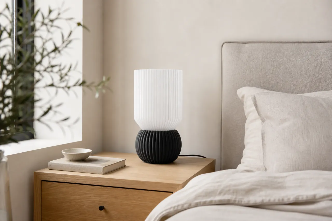Luminária de Mesa Sofia com Base Esférica Canelada — foto 8