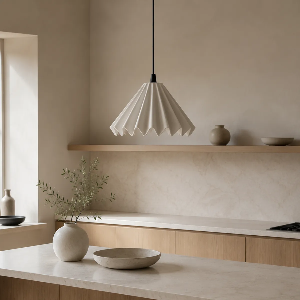Luminária Pendente Carina Artesanal com Design Ondulado — foto 9