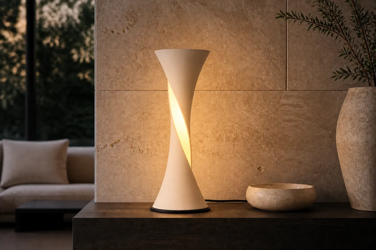 Luminária de Mesa Carolina com Design Escultural Torcido — foto 9
