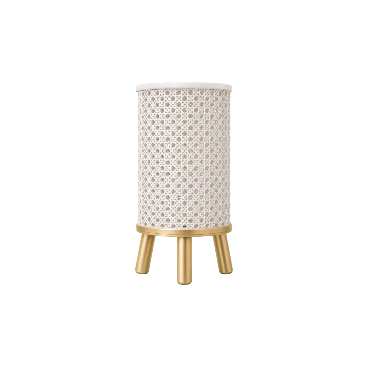 Luminária de Mesa Vitória com Trama Rattan e Base de Três Pés — foto 4