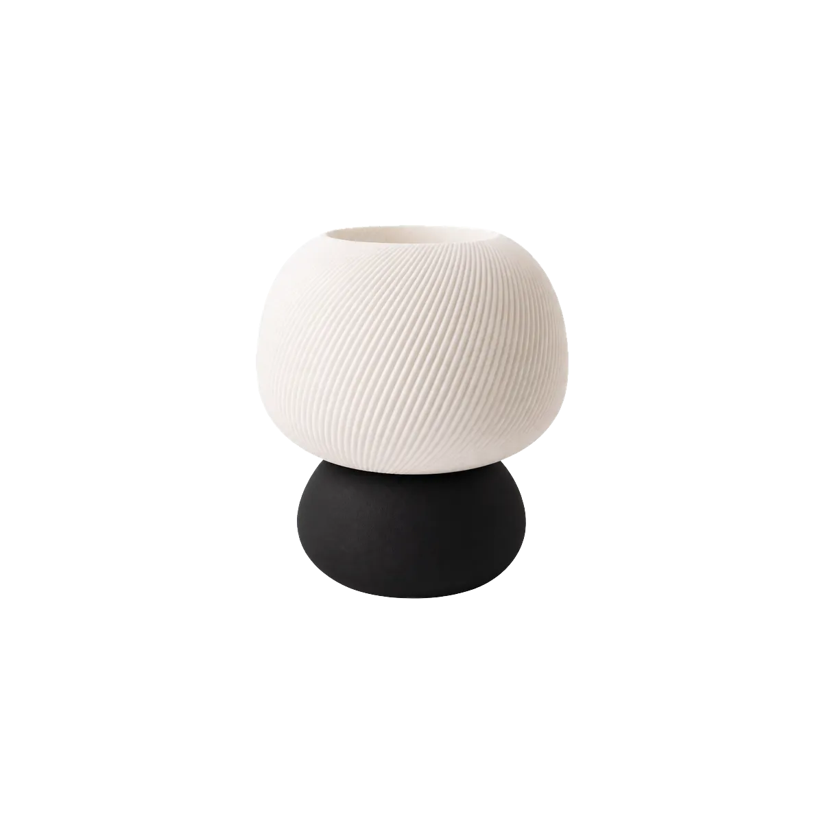 Luminária de Mesa Valentina – Forma Orgânica com Textura Espiral — foto 3