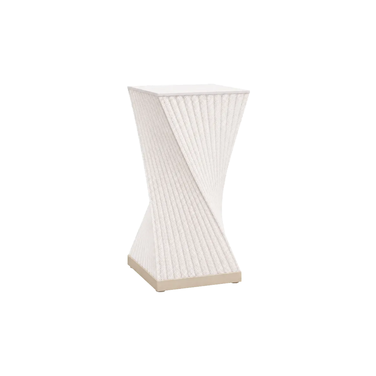 Luminária de Mesa Maitê – Coluna Quadrada com Torção Escultural