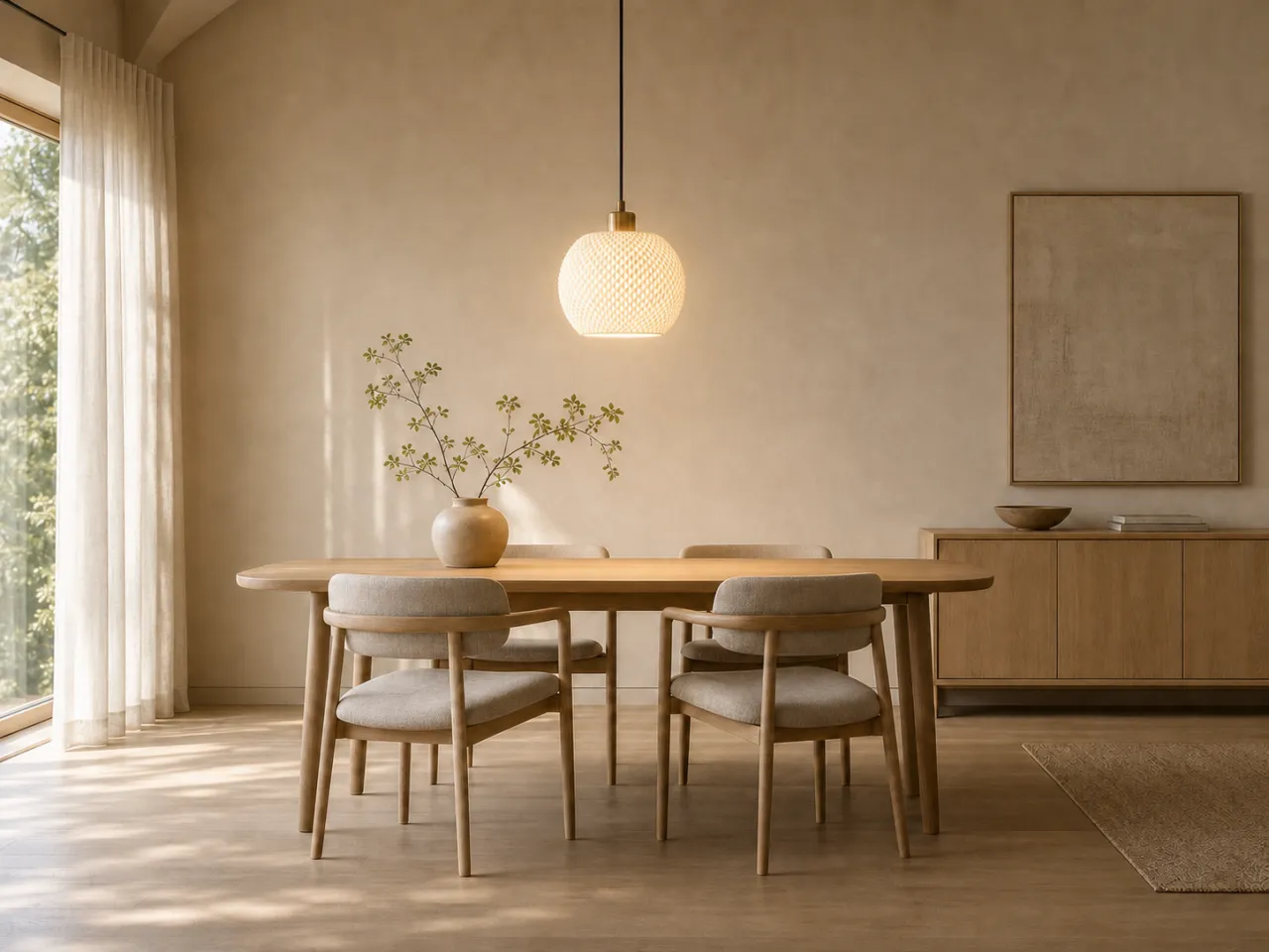 Luminária Pendente Serena Artesanal com Design Geométrico — foto 9