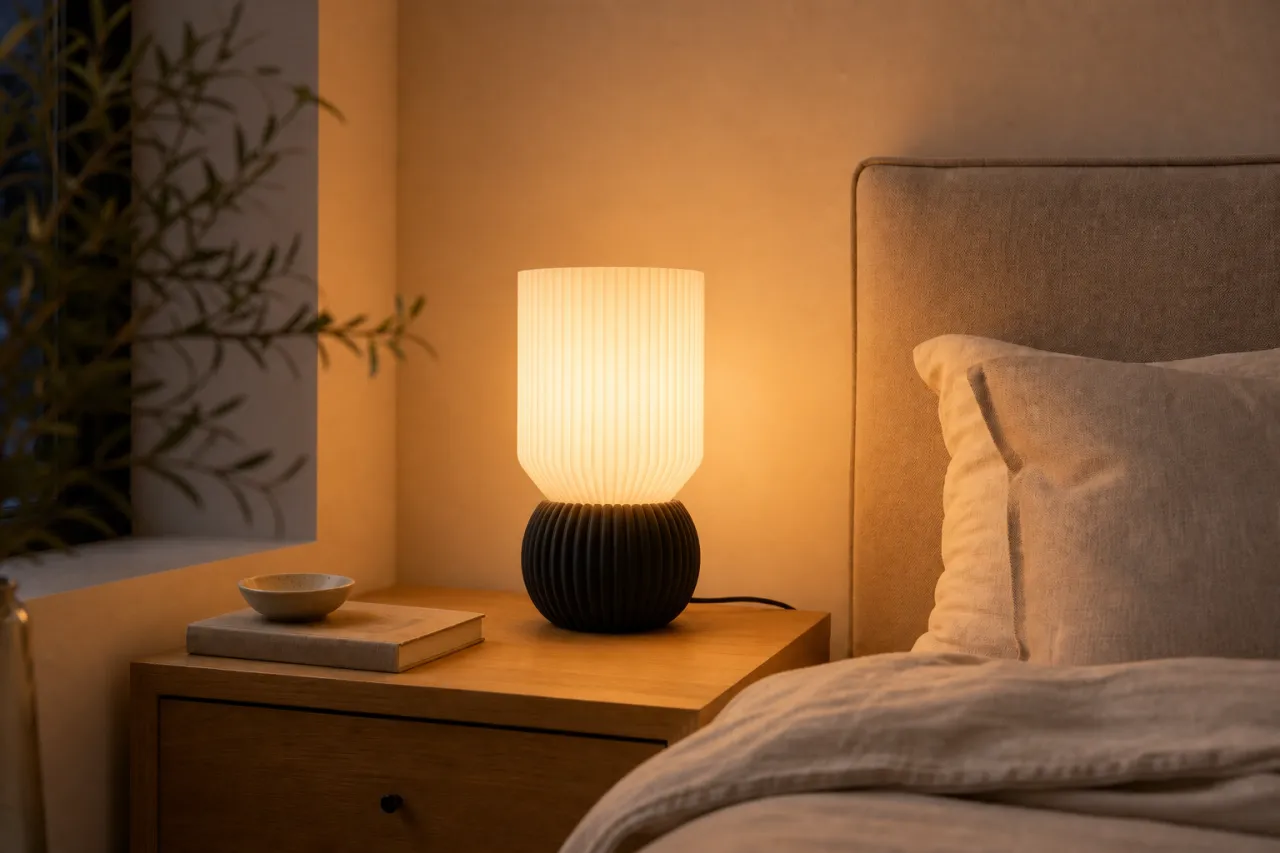 Luminária de Mesa Sofia com Base Esférica Canelada — foto 9