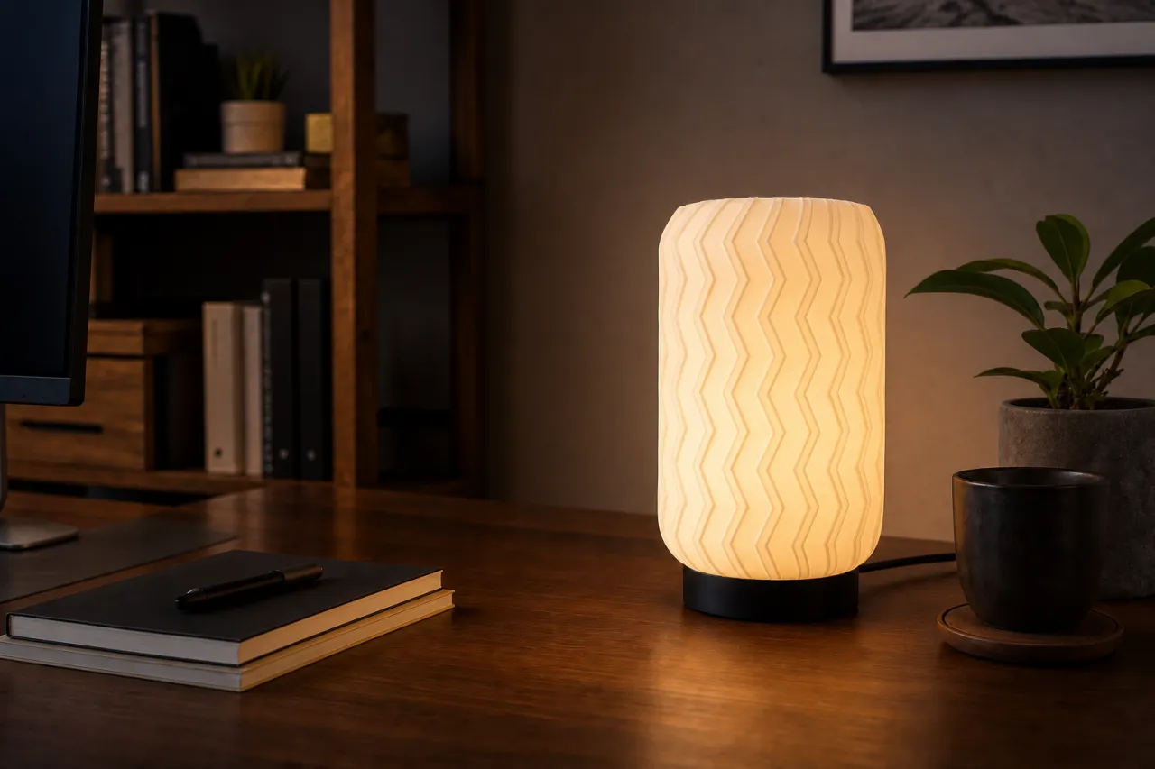 Luminária de Mesa Yasmin com Textura Zigzag — foto 9