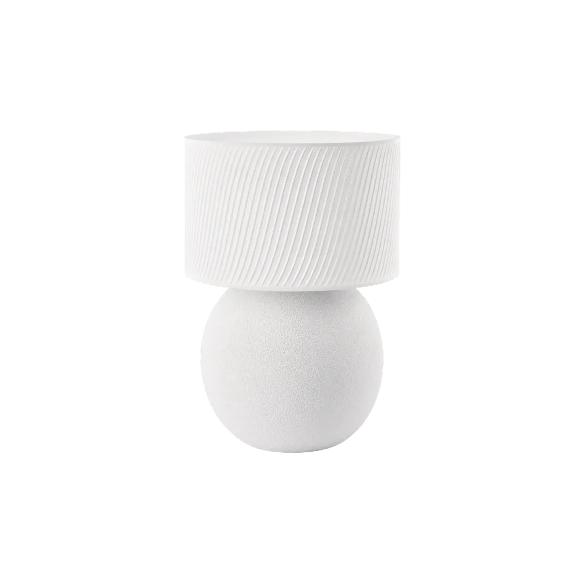Luminária de Mesa Lívia – Base Orgânica e Cúpula Ondulada — foto 2