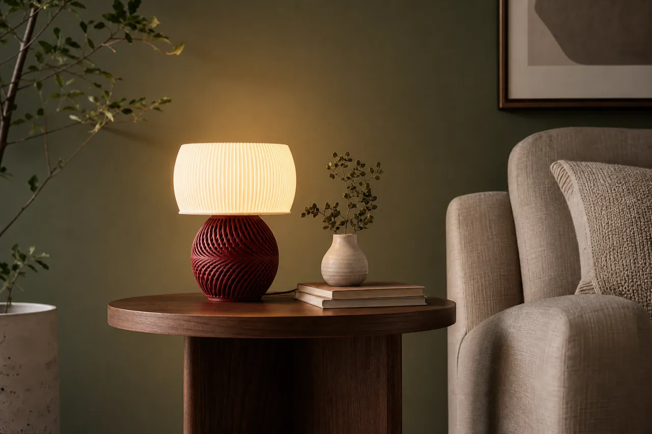 Luminária de Mesa Graziela com Base Vazada em Redemoinho — foto 9