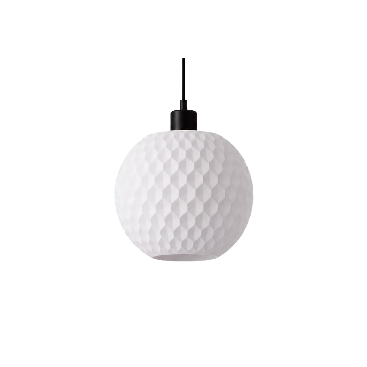 Luminária Pendente Adriana – Globo Facetado de Luz Suave