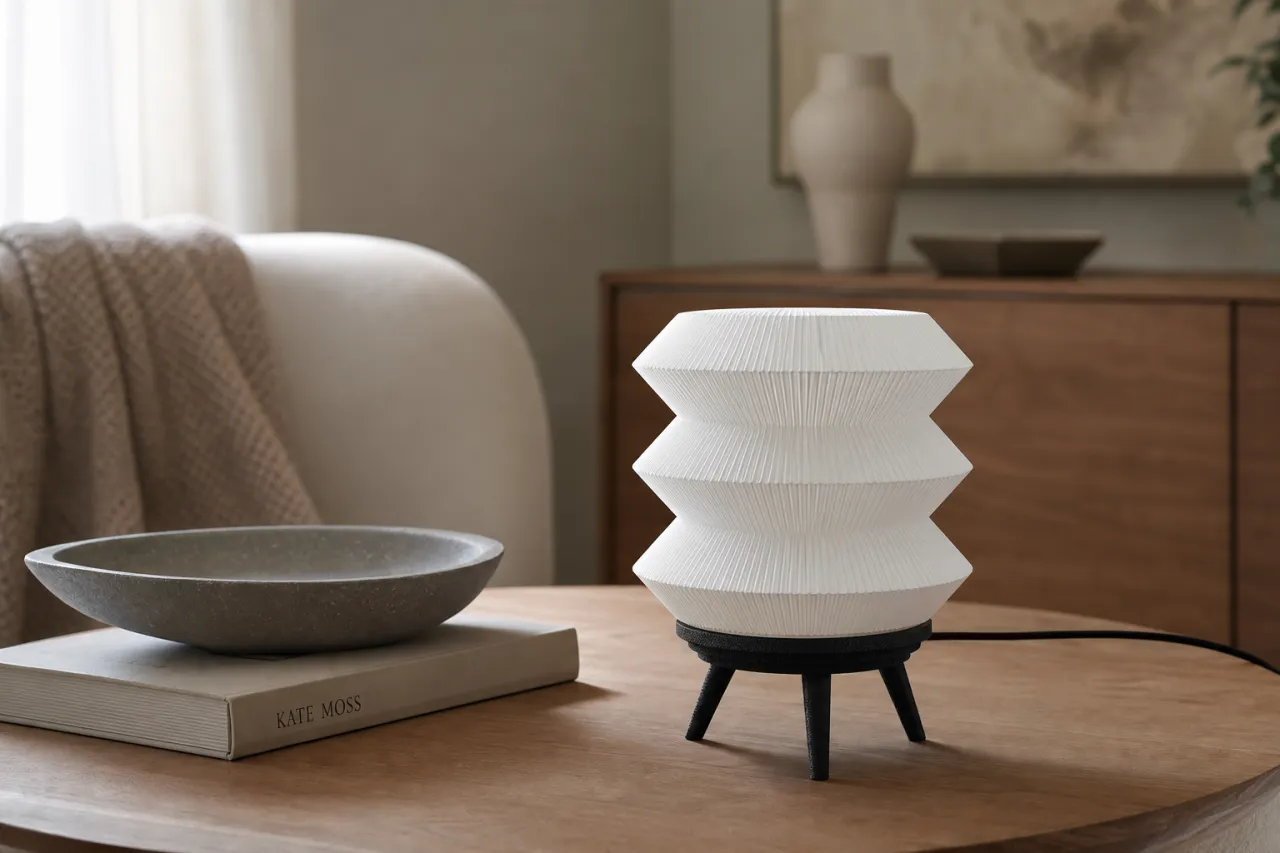 Luminária de Mesa Ingrid com Camadas Geométricas — foto 8