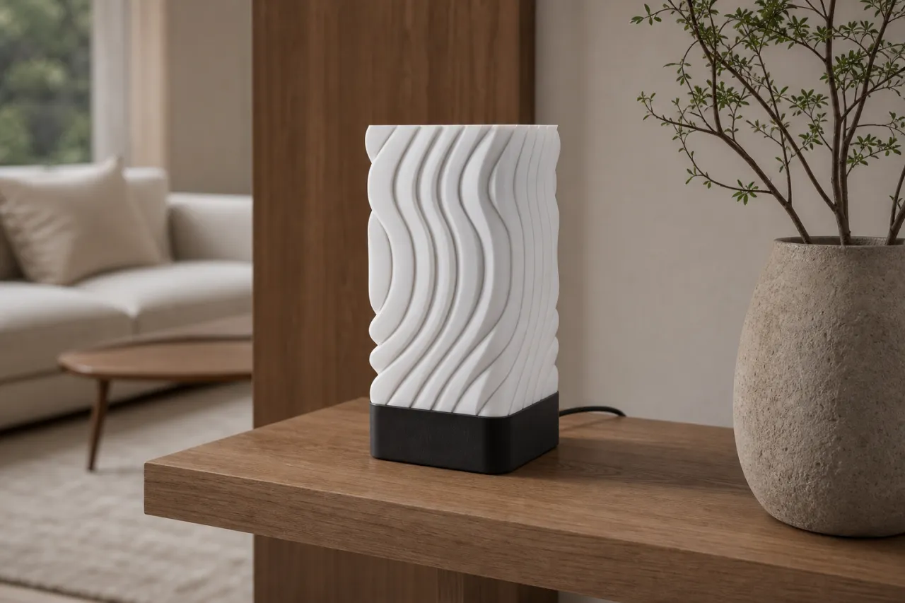 Luminária de Mesa Eduarda com Ondas Verticais — foto 8
