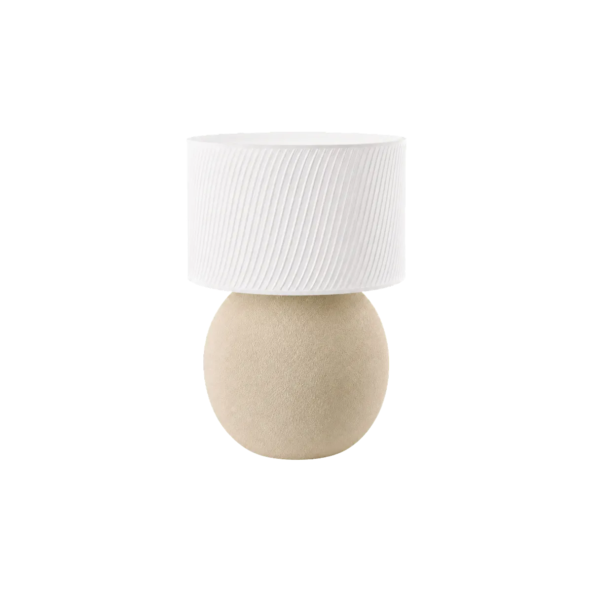 Luminária de Mesa Lívia – Base Orgânica e Cúpula Ondulada — foto 5