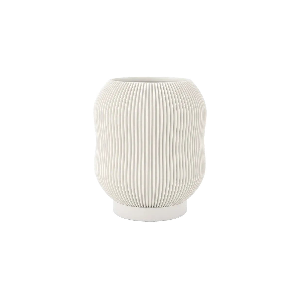Luminária de Mesa Nicole Estilo Lanterna com Ondas Verticais — foto 2