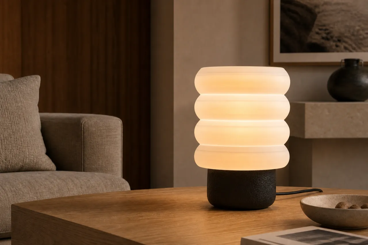 Luminária de Mesa Cássia com Design Ondulado — foto 9