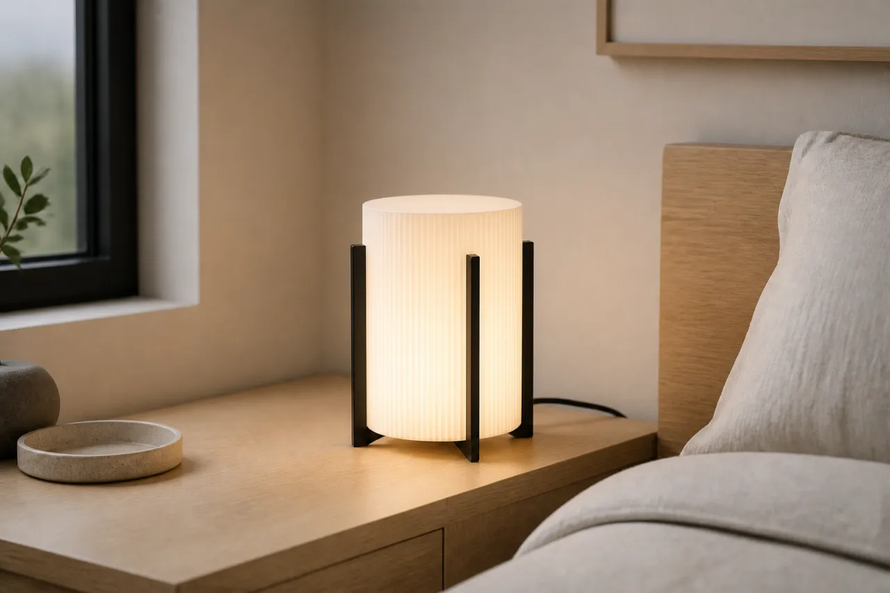 Luminária de Mesa Manuela com Estrutura Minimalista Vertical — foto 9