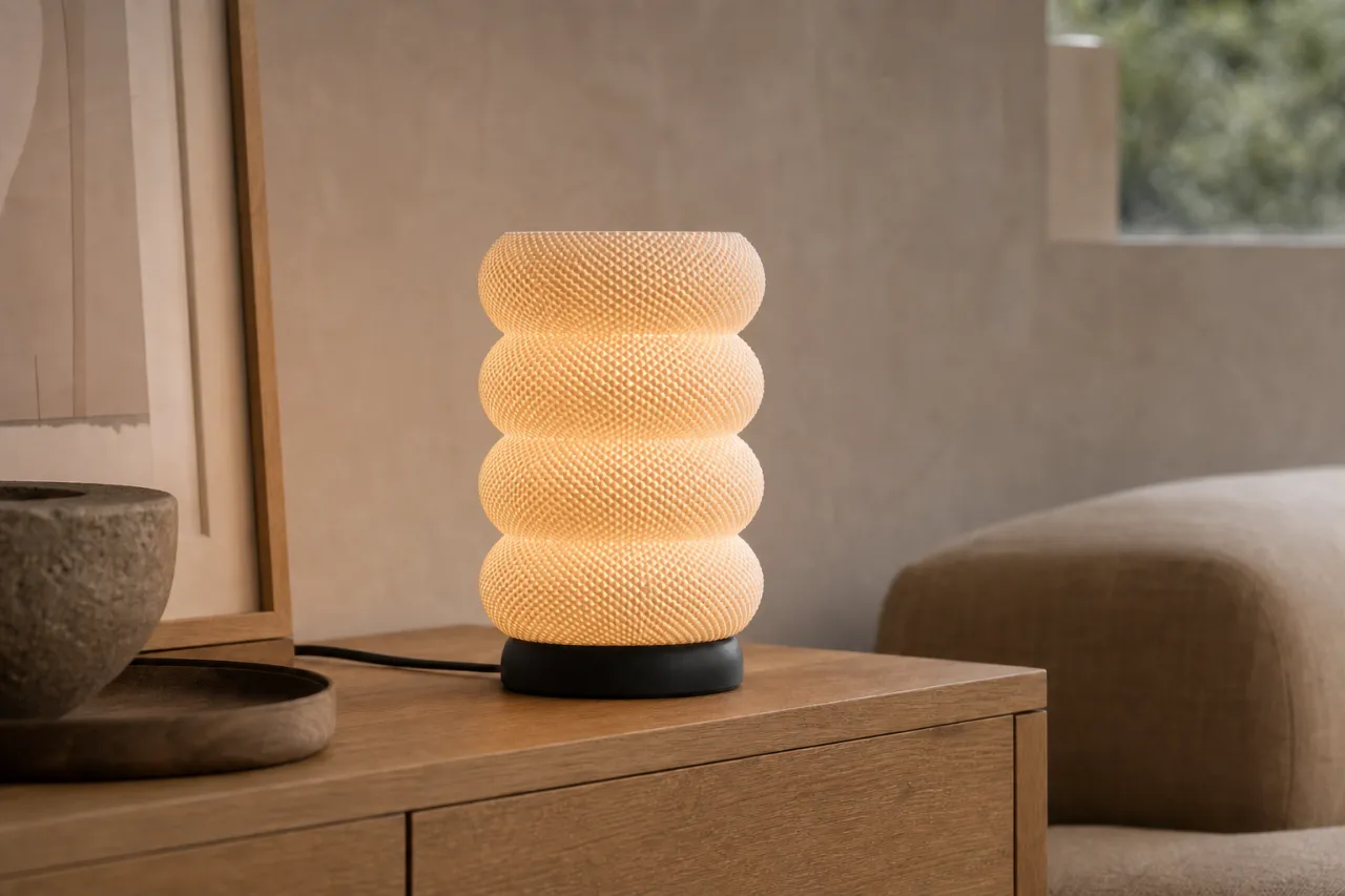 Luminária de Mesa Alessandra com Formas Onduladas — foto 9