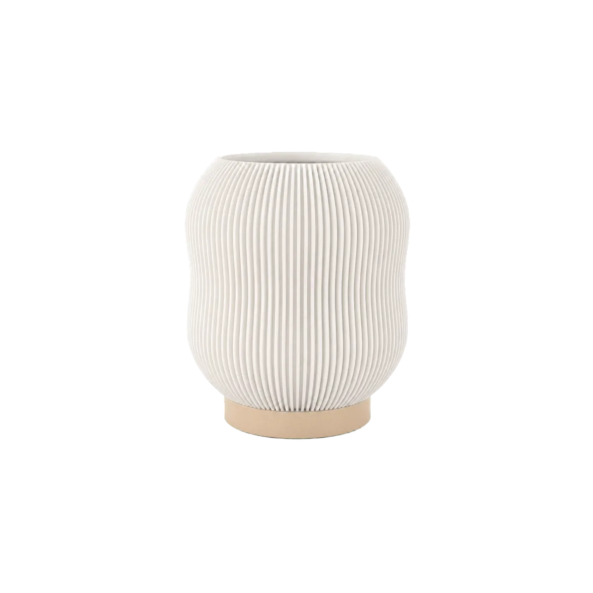 Luminária de Mesa Nicole Estilo Lanterna com Ondas Verticais — foto 5