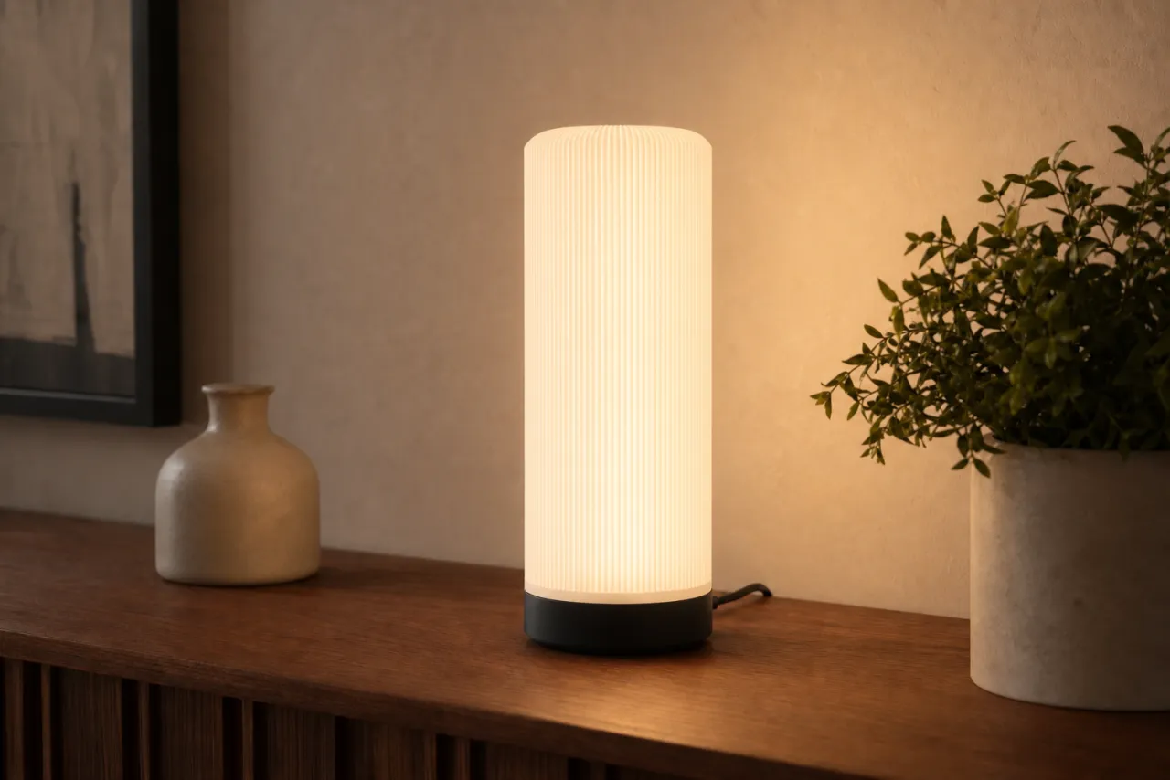 Luminária de Mesa Cecília com Cúpula Alta Canelada — foto 9