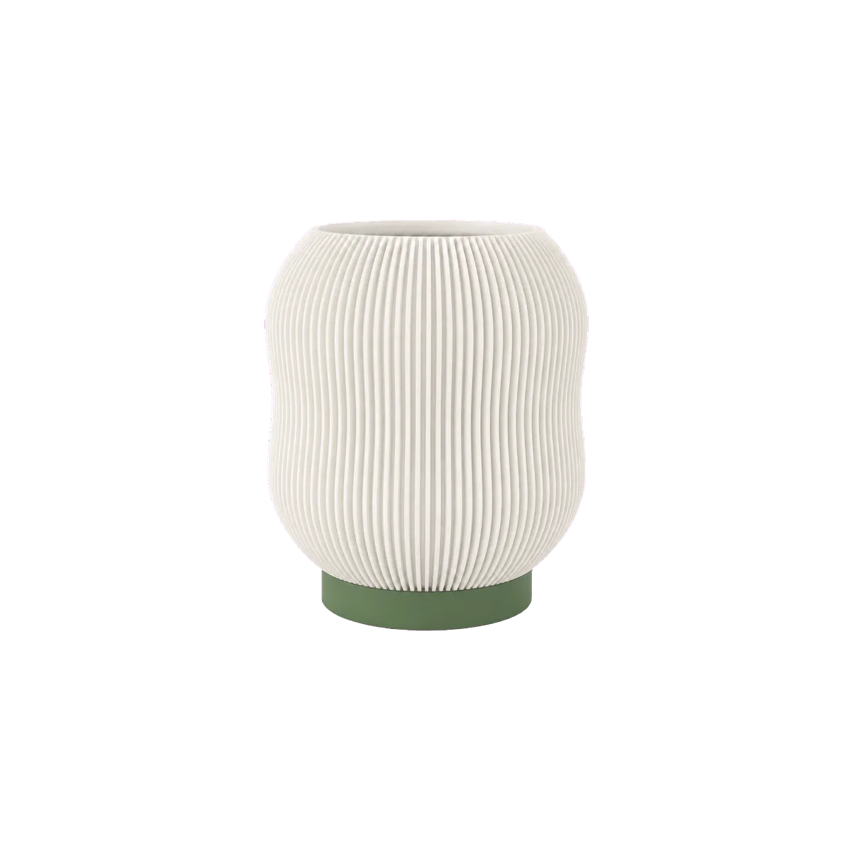 Luminária de Mesa Nicole Estilo Lanterna com Ondas Verticais