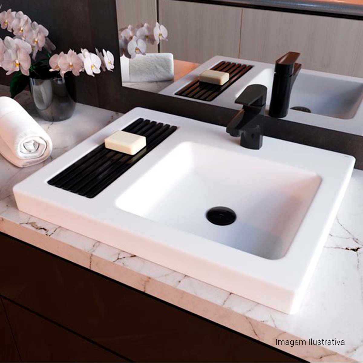 Misturador Monocomando de Mesa Bica Baixa para Lavatório Level — foto 6