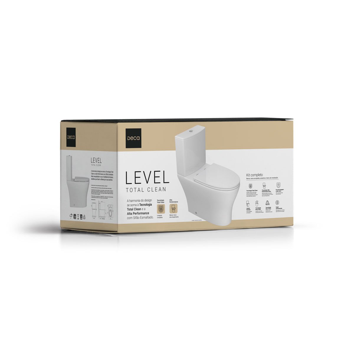 Kit completo Bacia com Caixa Acoplada Nova Level — foto 3