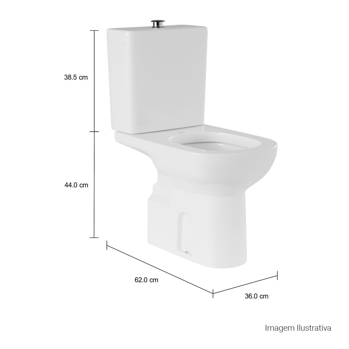 Bacia para Caixa Acoplada Vogue Plus Conforto — foto 4