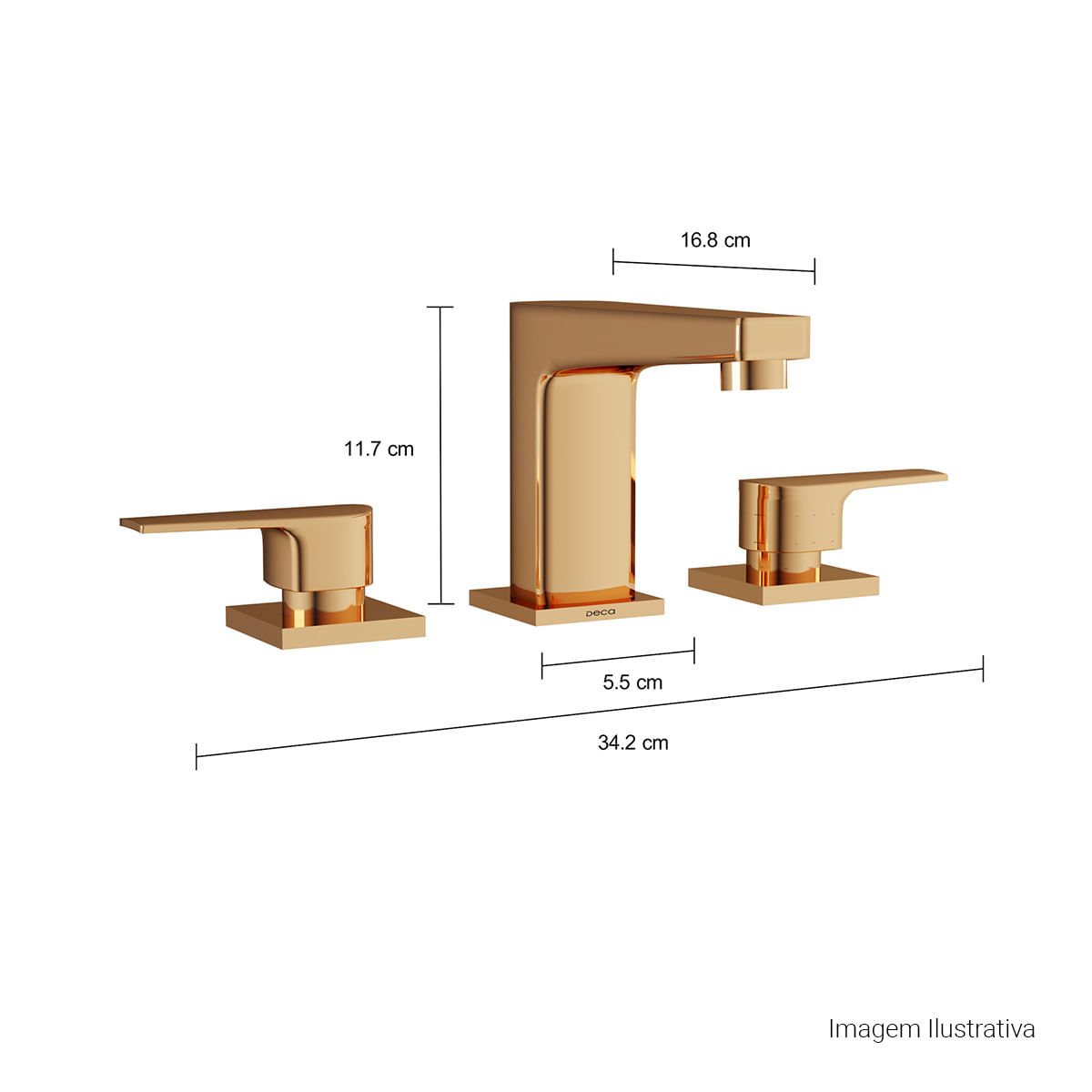 Misturador de Mesa Bica Baixa para Lavatório Level — foto 5