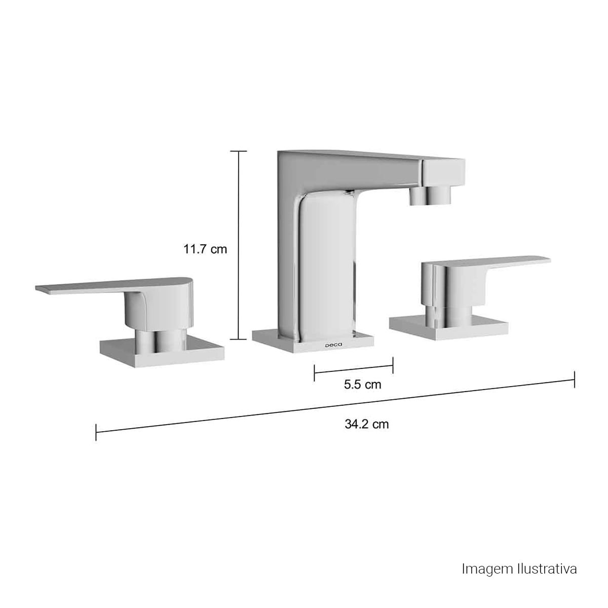 Misturador de Mesa Bica Baixa para Lavatório Level — foto 3