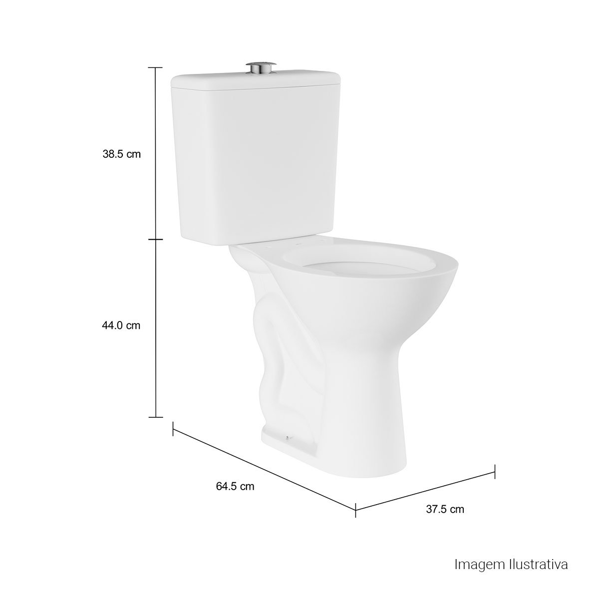 Bacia para Caixa Acoplada Izy Conforto — foto 2