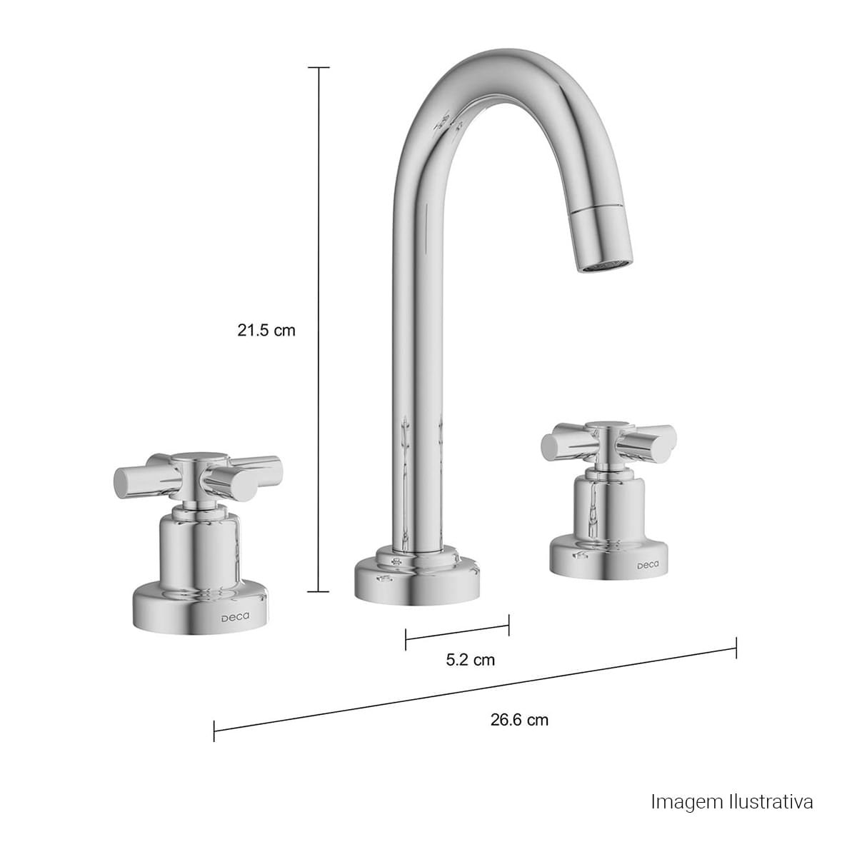 Misturador de Mesa Bica Alta para Lavatório Dn15 Izy — foto 4