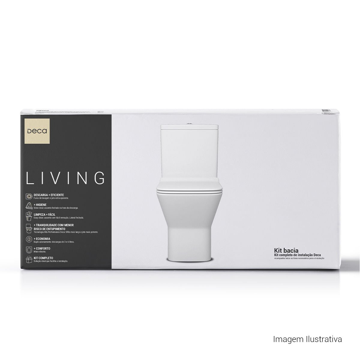 Kit completo Bacia com Caixa Acoplada Living — foto 2