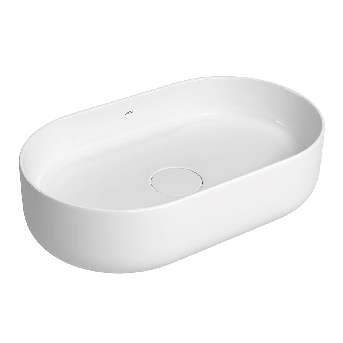 Cuba de Apoio Oval 29,5x50cm Ébano Fosco Slim