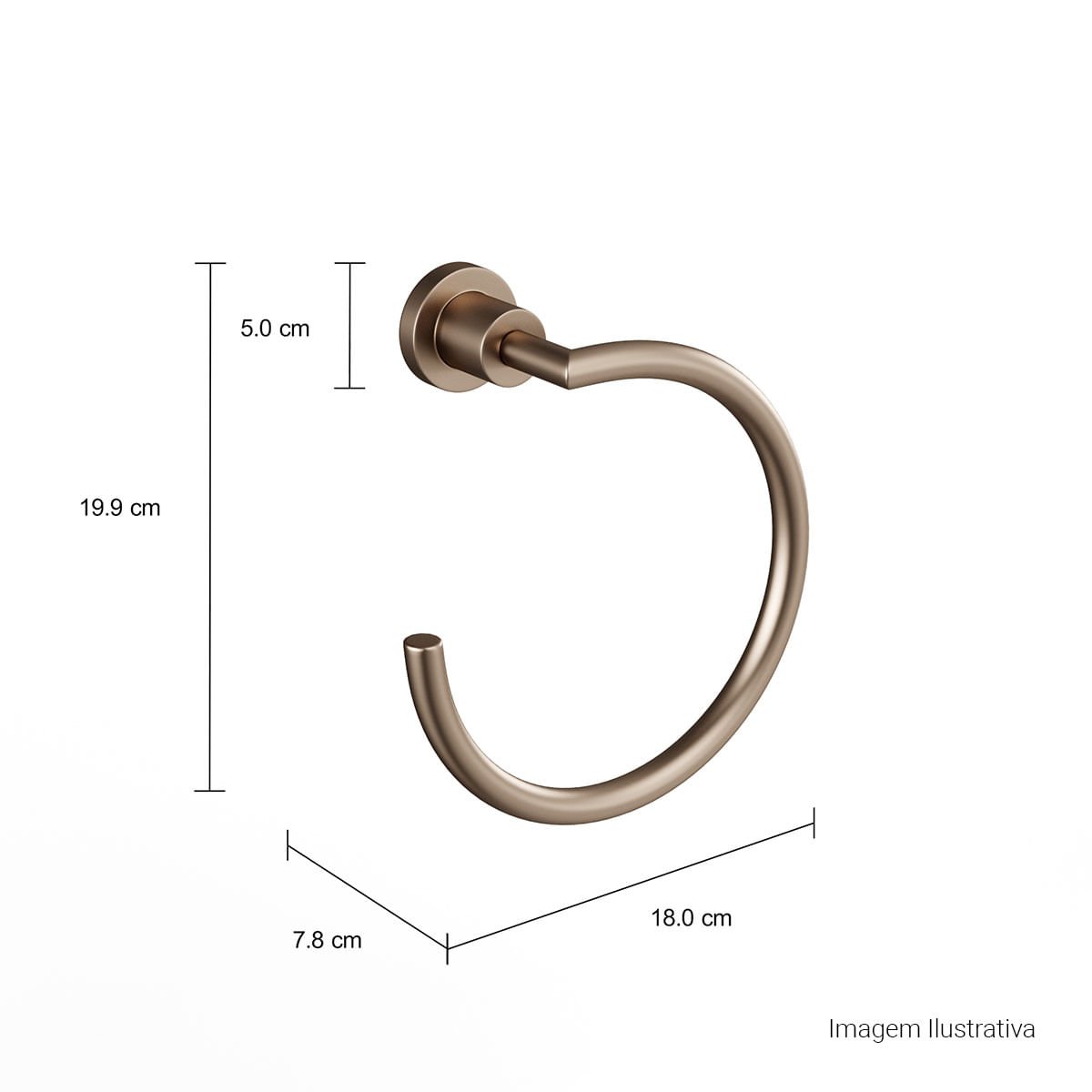 Porta Toalha Argola Slim — foto 2