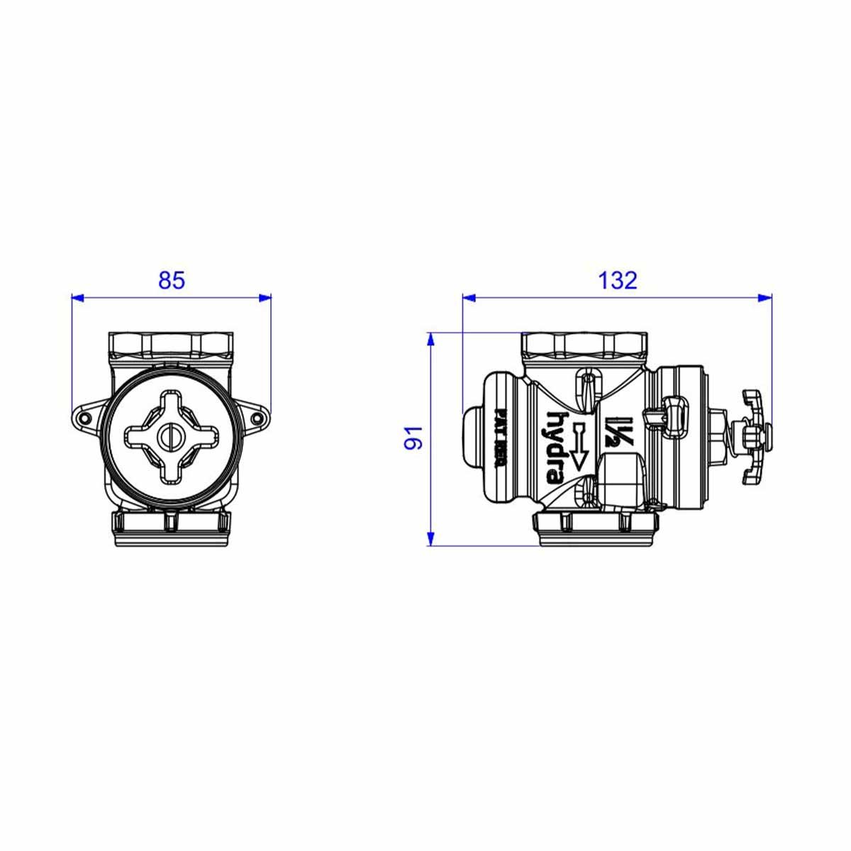 Base para Válvula de Descarga 1 1/2" Dn40 Hydra Duo Maxclean Pro — foto 3