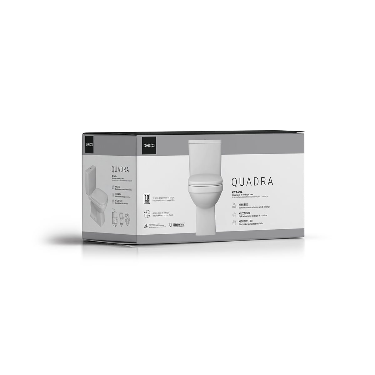 Kit completo Bacia C/ Caixa Acoplada Quadra — foto 2